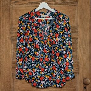 LOFT M floral blouse